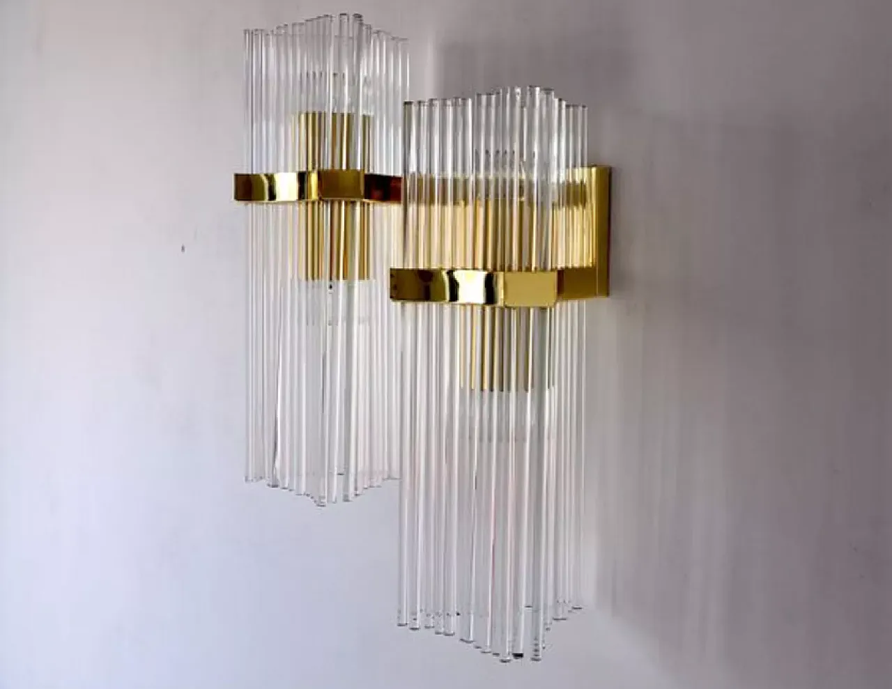 Double wall lamp by Sciolari for Lightolier, 1970s 4
