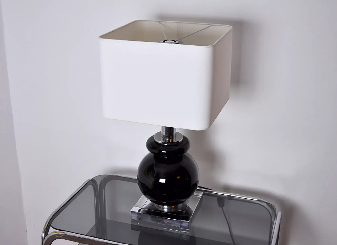 Cubic table lamp with ceramic by Bd Lumica, 1980s 6