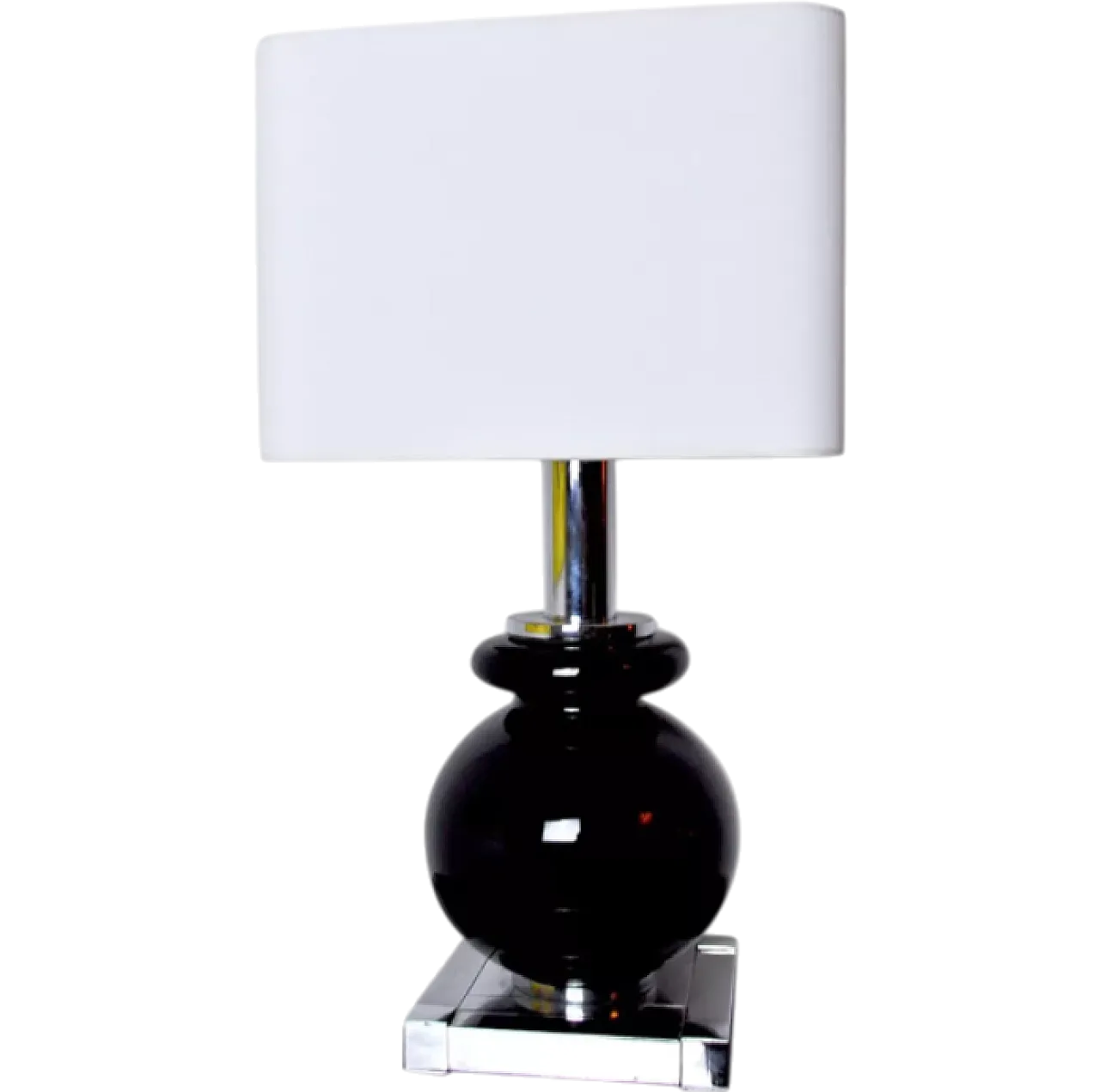 Cubic table lamp with ceramic by Bd Lumica, 1980s 7