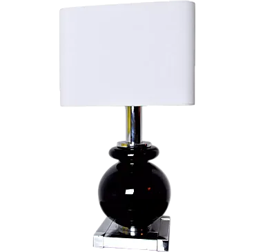 Cubic table lamp with ceramic by Bd Lumica, 1980s