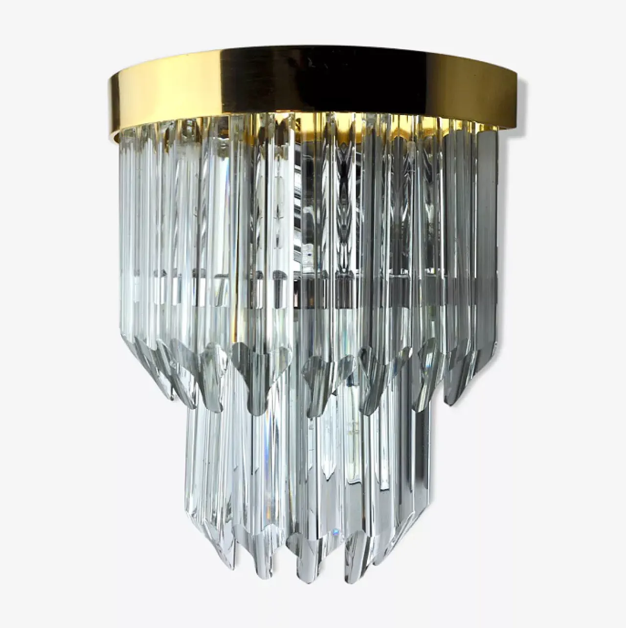 Lampada da parete Triedi in vetro di Murano, anni '70 1