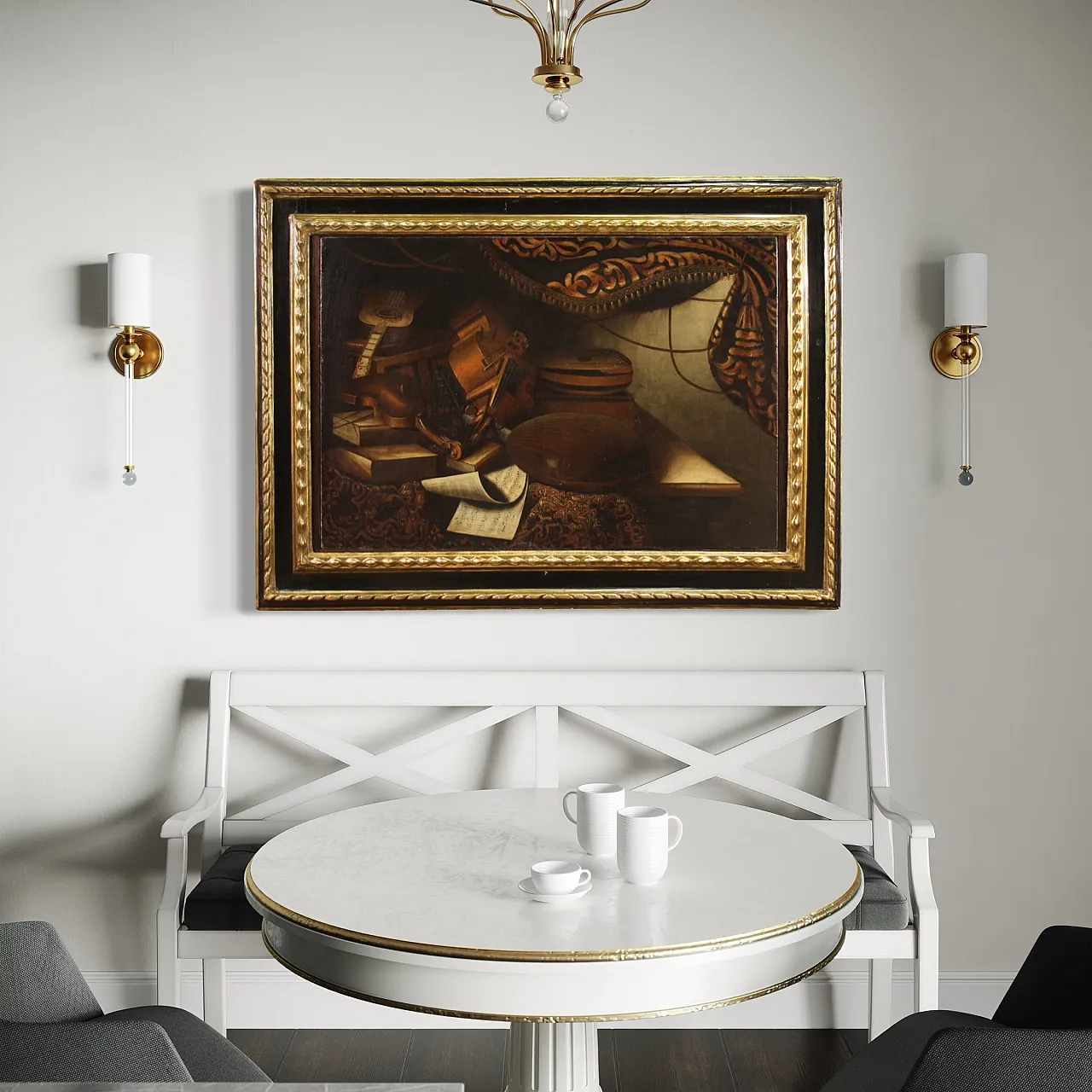 Natura morta con strumenti, dipinto di Scuola lombarda, ‘700 6