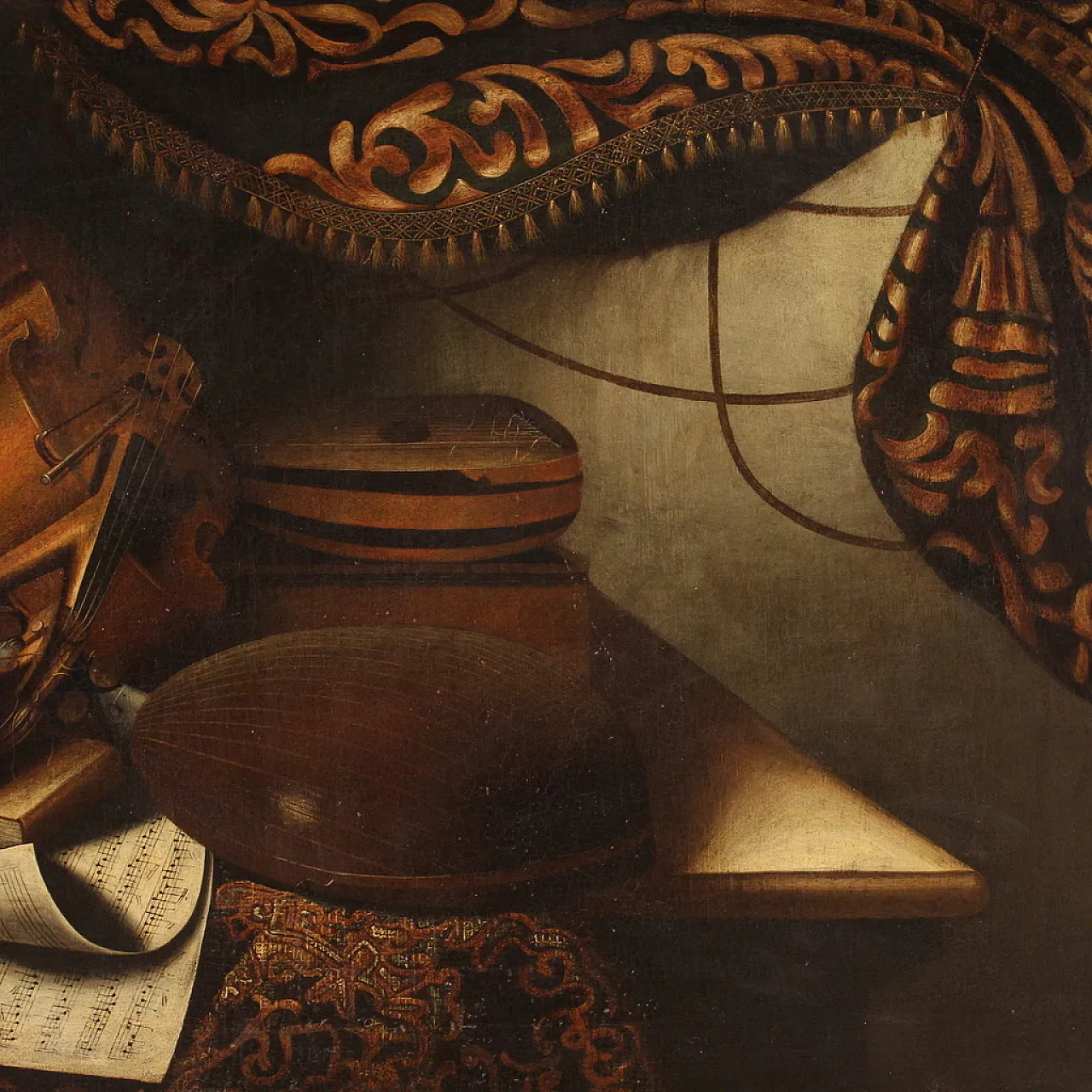 Natura morta con strumenti, dipinto di Scuola lombarda, ‘700 10
