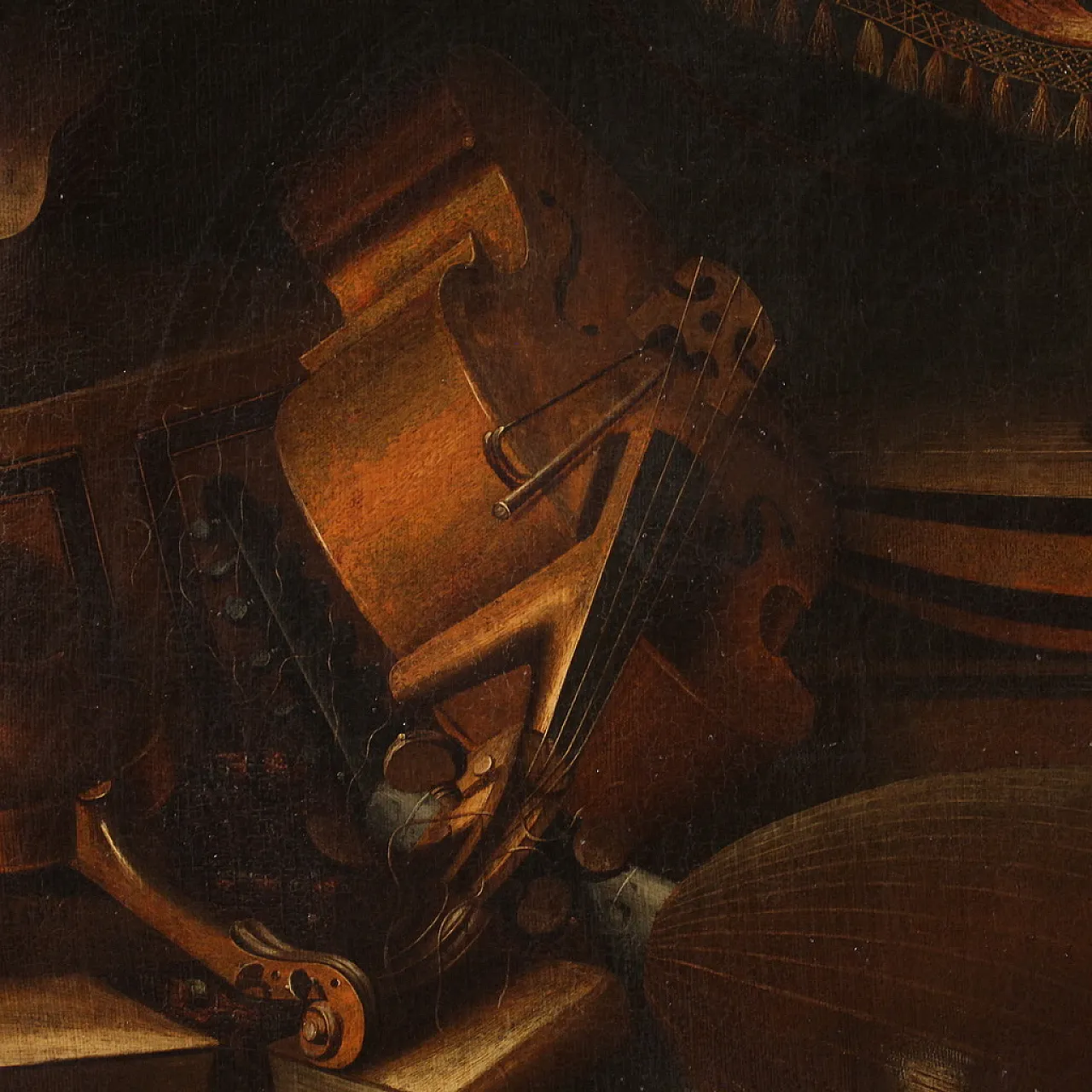 Natura morta con strumenti, dipinto di Scuola lombarda, ‘700 11