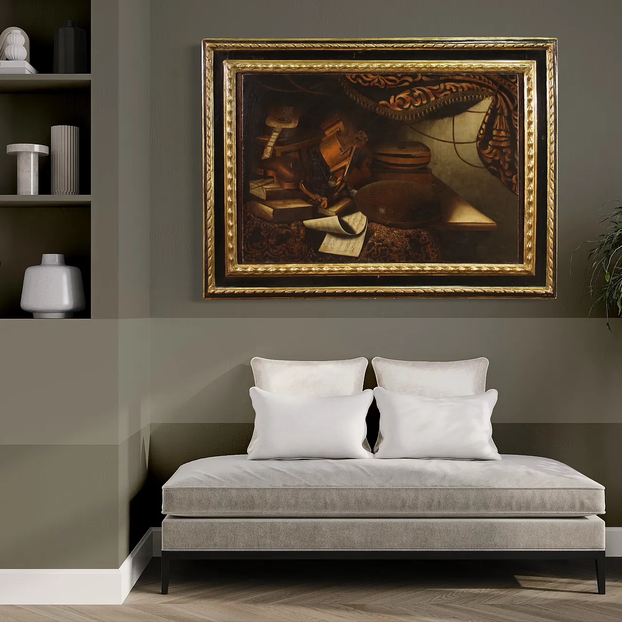 Natura morta con strumenti, dipinto di Scuola lombarda, ‘700 13