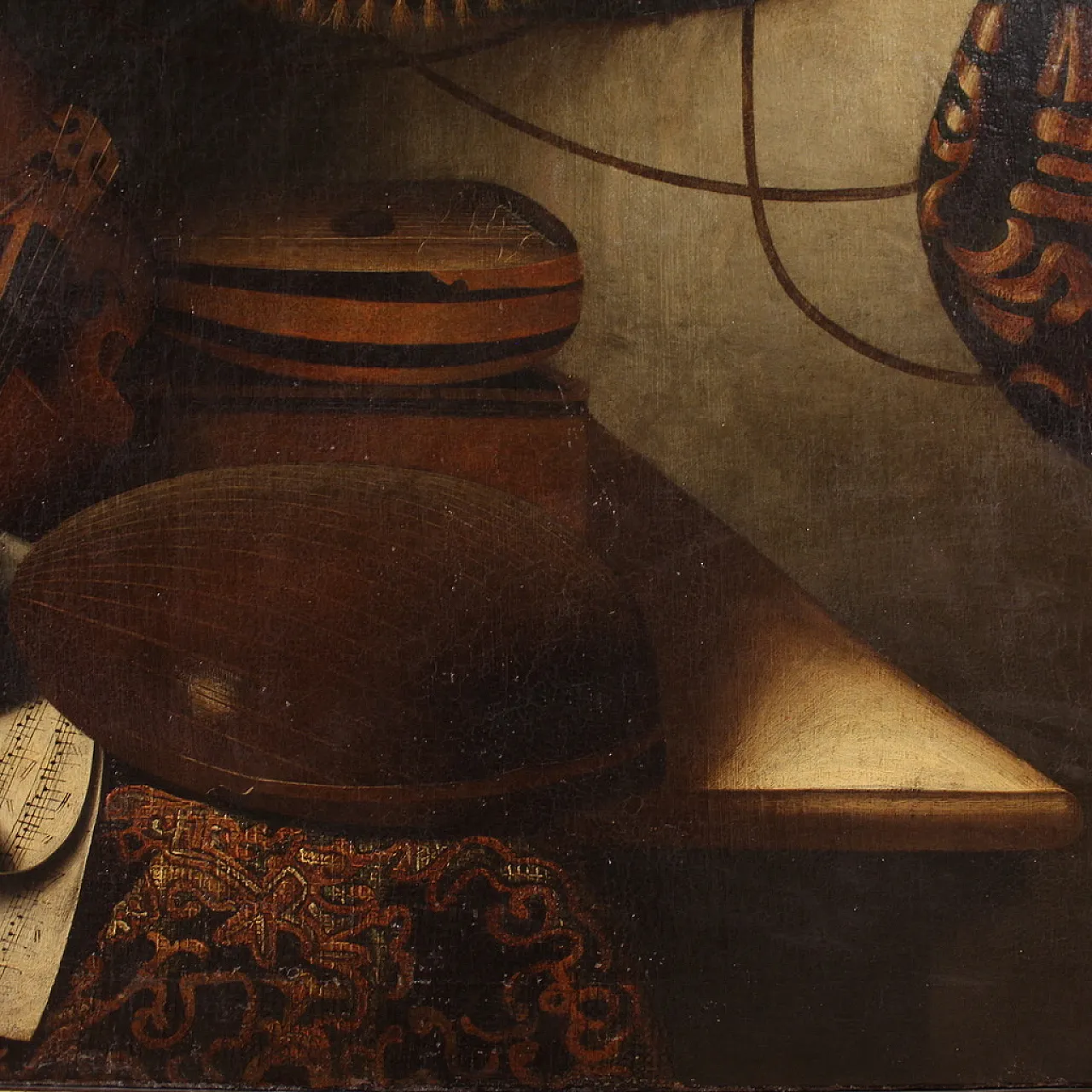 Natura morta con strumenti, dipinto di Scuola lombarda, ‘700 15