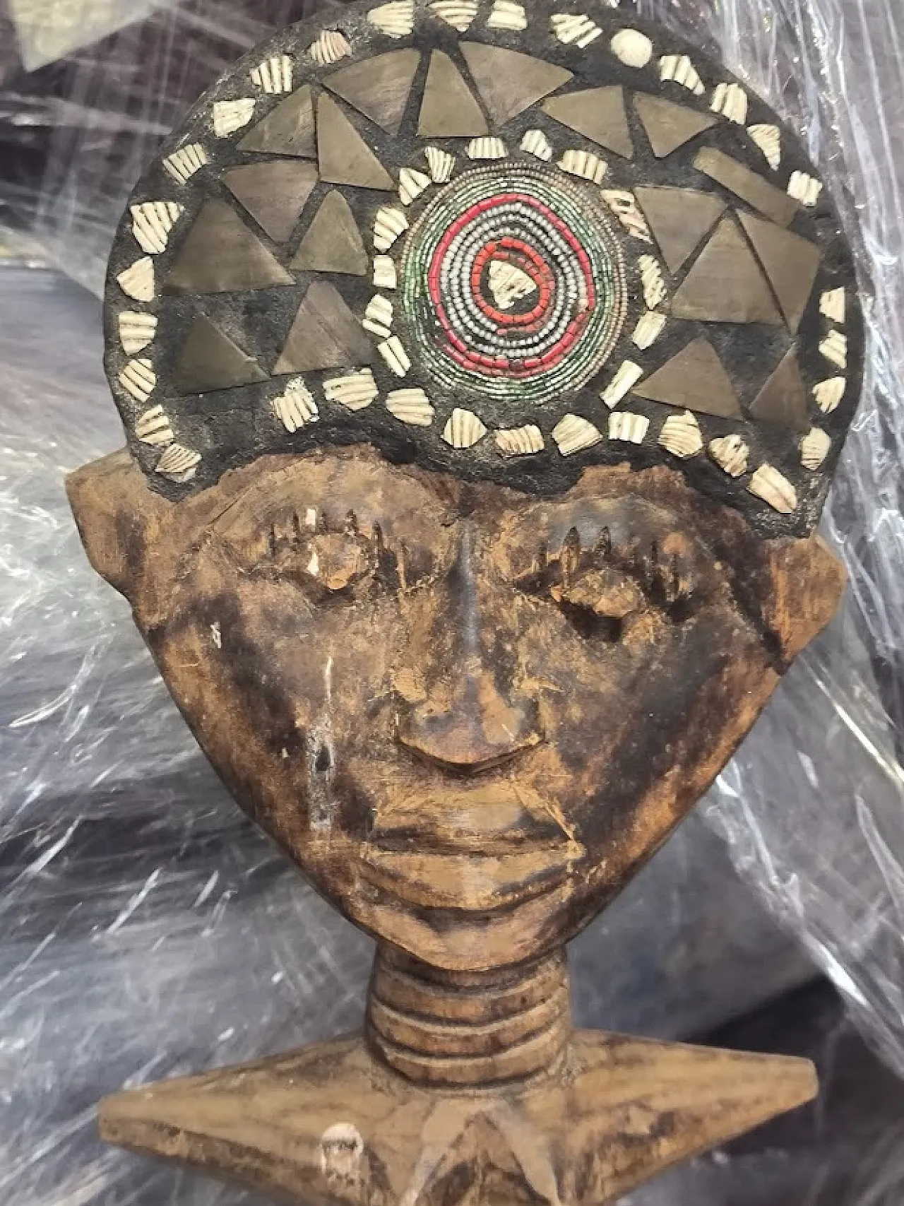 Antica bambola in legno e decori vari Zaire, '900 3