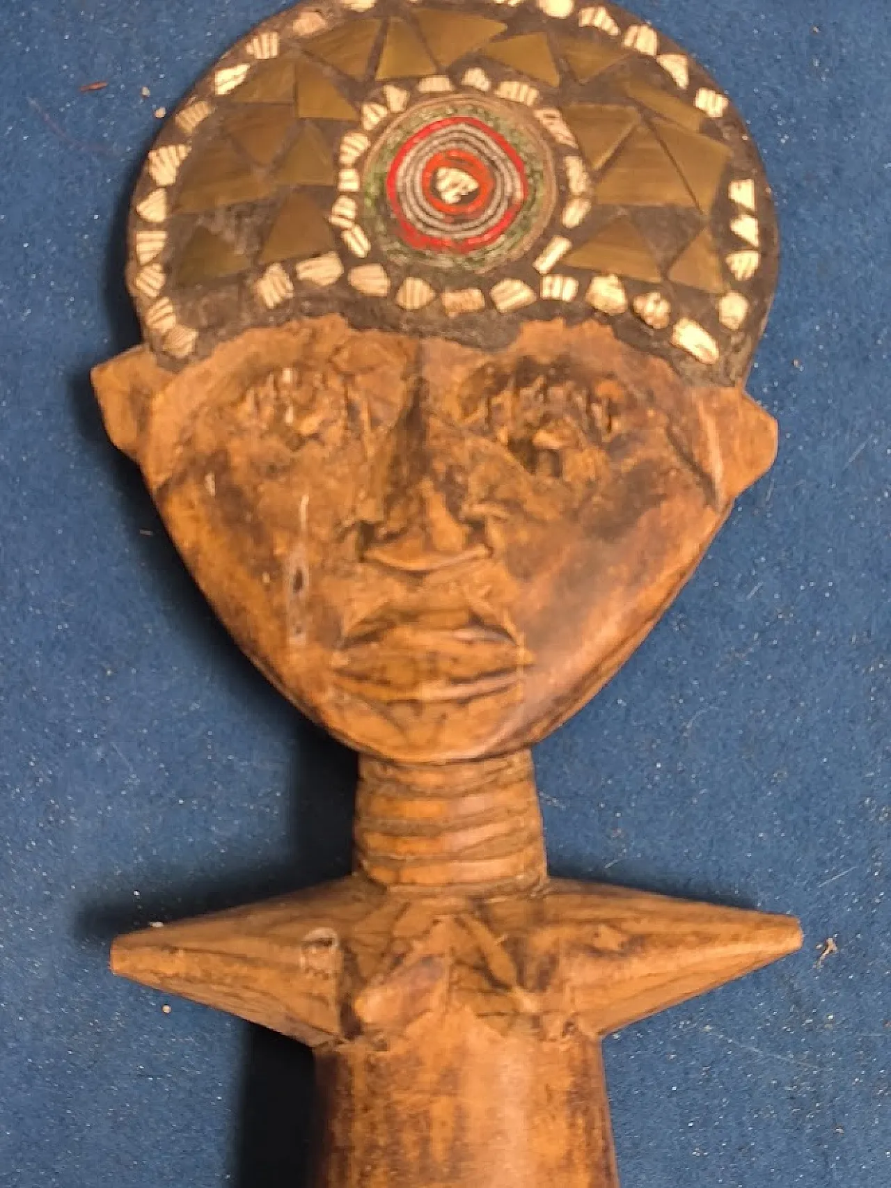 Antica bambola in legno e decori vari Zaire, '900 5