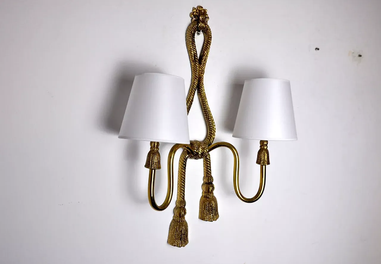 Brass wall lamp by Italo Valenti, 1970s 3