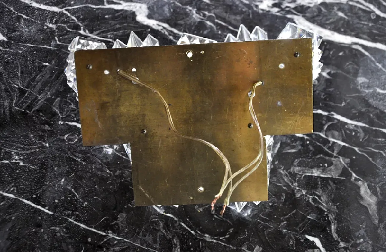 Kinkeldey 8-crystal wall lamp, 1970s 7