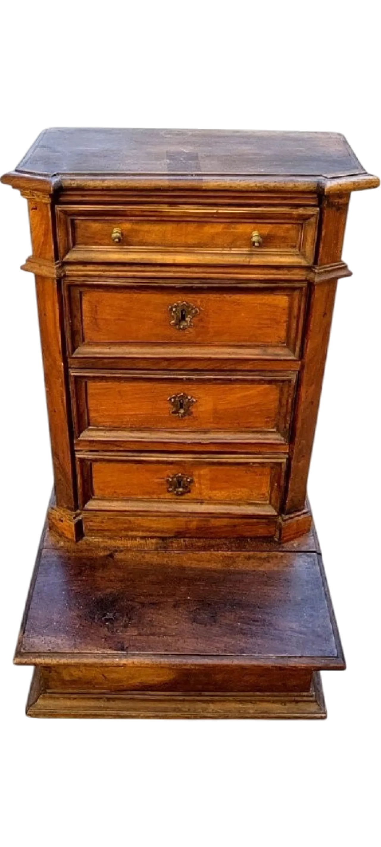 Antique kneeler with 4 drawers, early 18th century 13