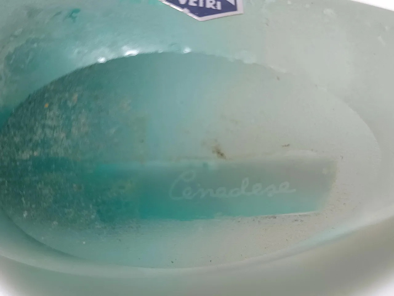 Uccello in vetro Scavo verde acqua di Gino Cenedese, anni '60 11