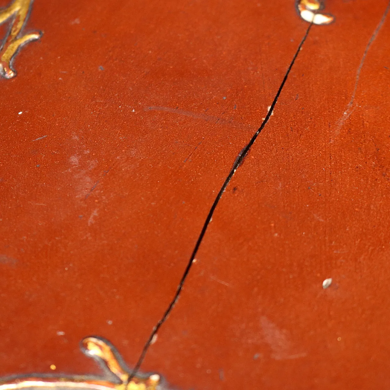 Piccola credenza mobile bar laccato in stile barocchetto, '800 4