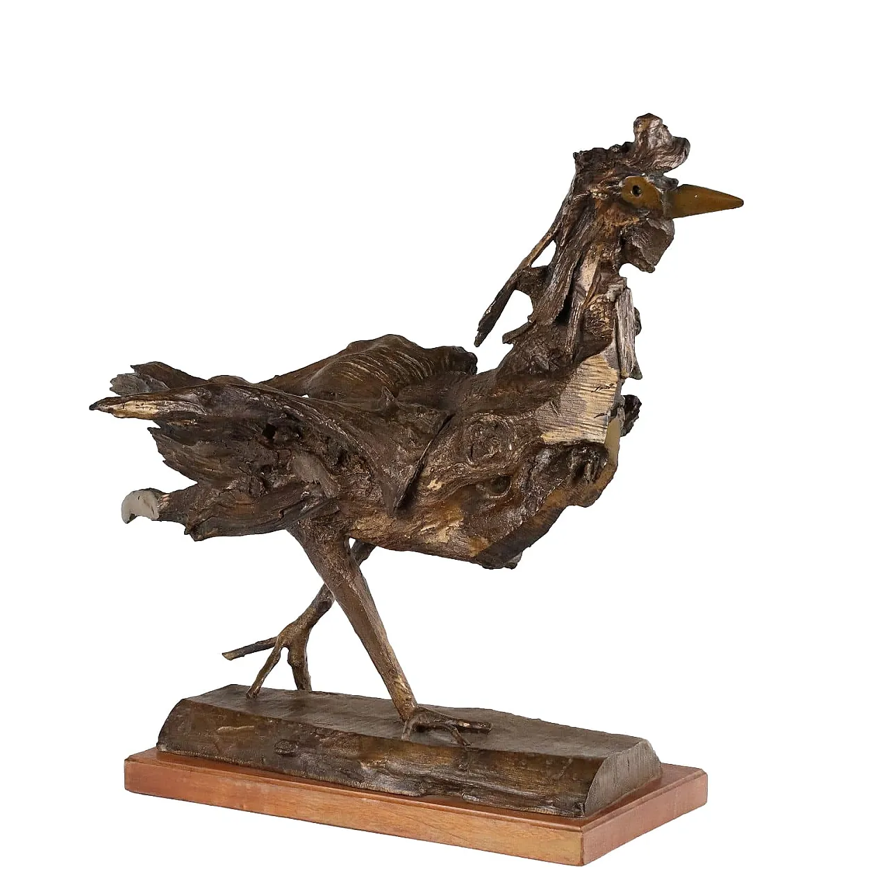 Piero Maggioni, gallo, scultura in bronzo 1
