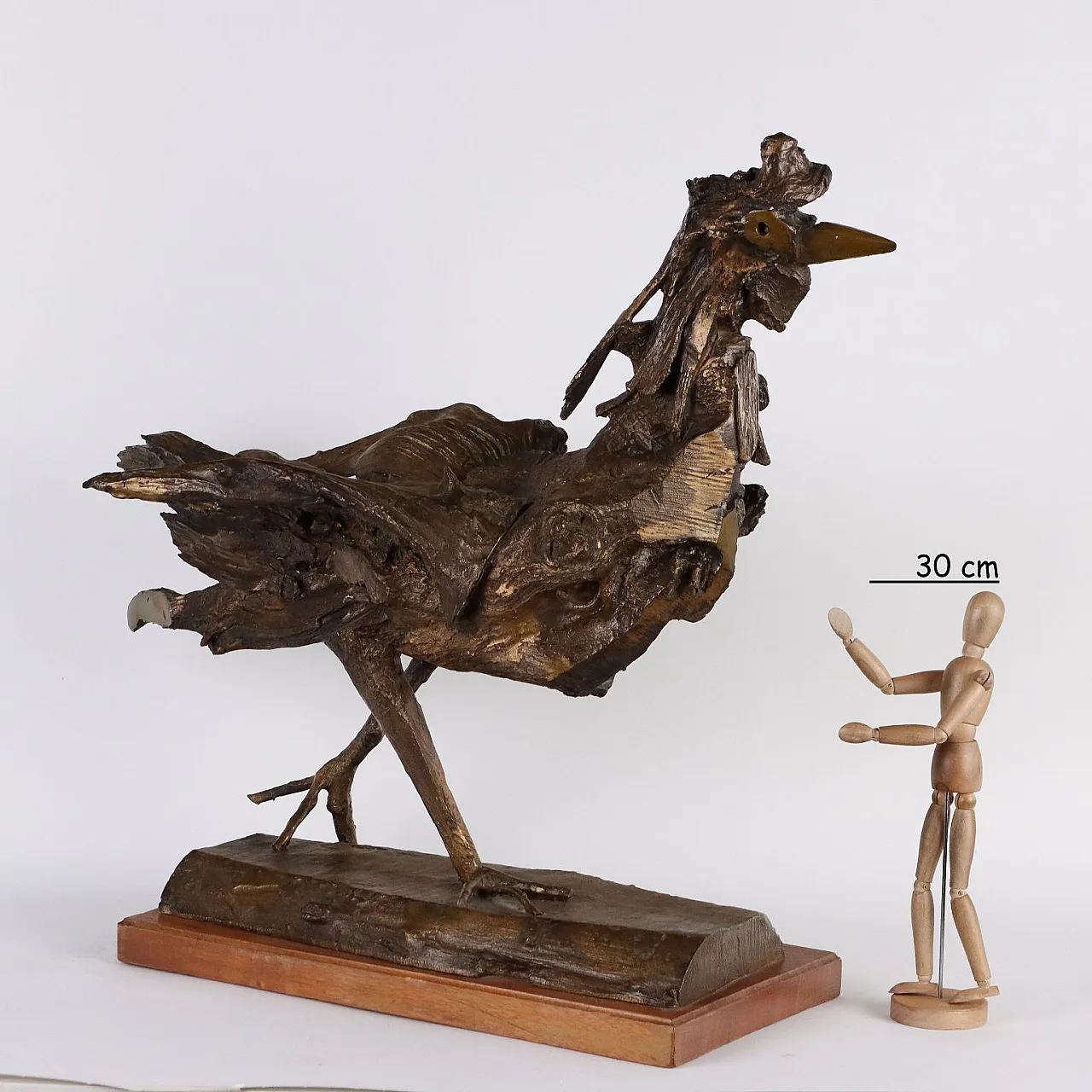 Piero Maggioni, gallo, scultura in bronzo 2