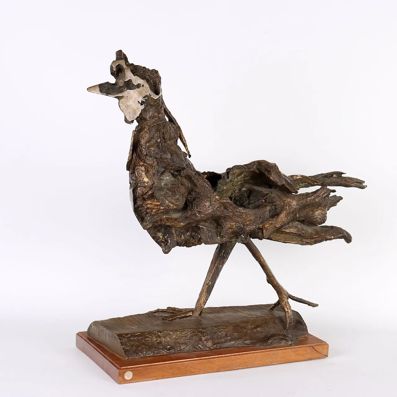 Piero Maggioni, gallo, scultura in bronzo 7