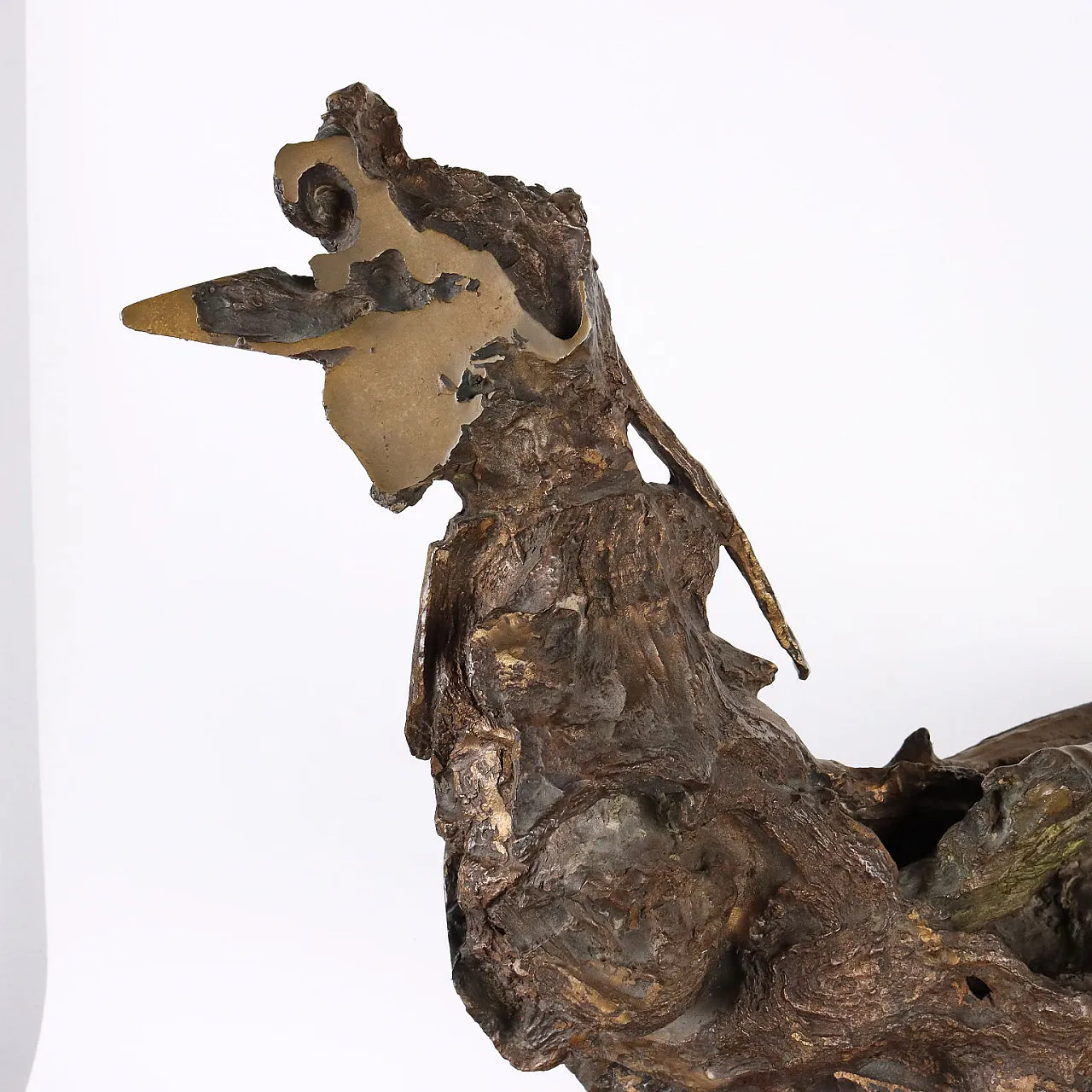Piero Maggioni, gallo, scultura in bronzo 8