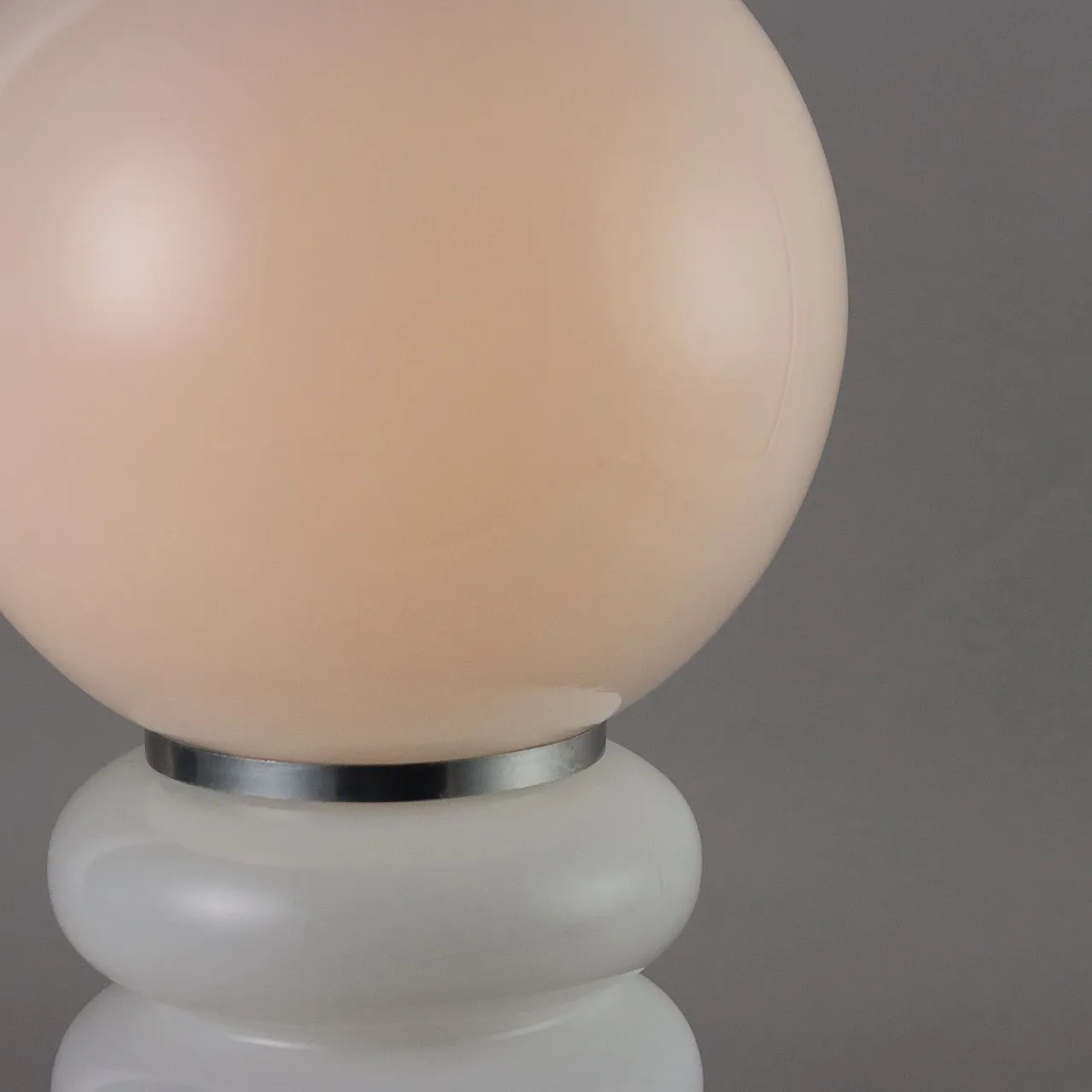 Table lamp in glass and chromed aluminium, 1960s 3