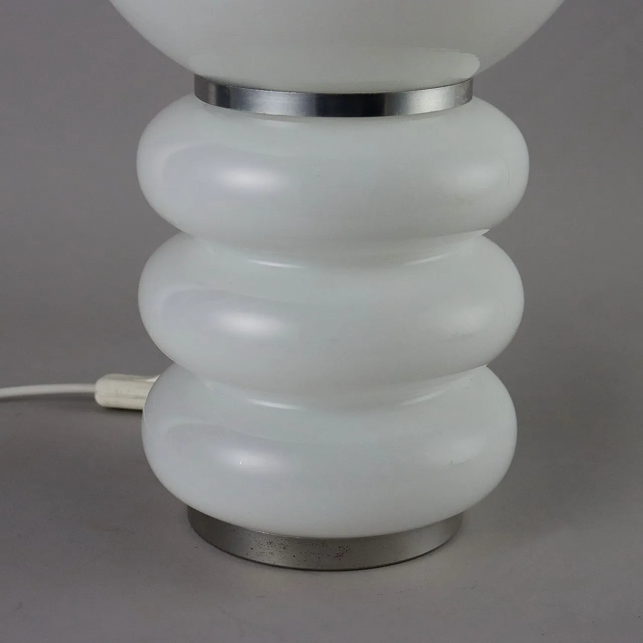 Table lamp in glass and chromed aluminium, 1960s 5