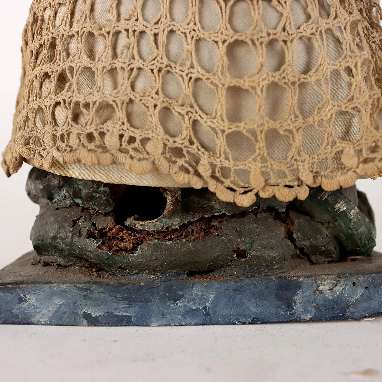 Wood, fabric and sheet metal princess sculpture, 19th century 6