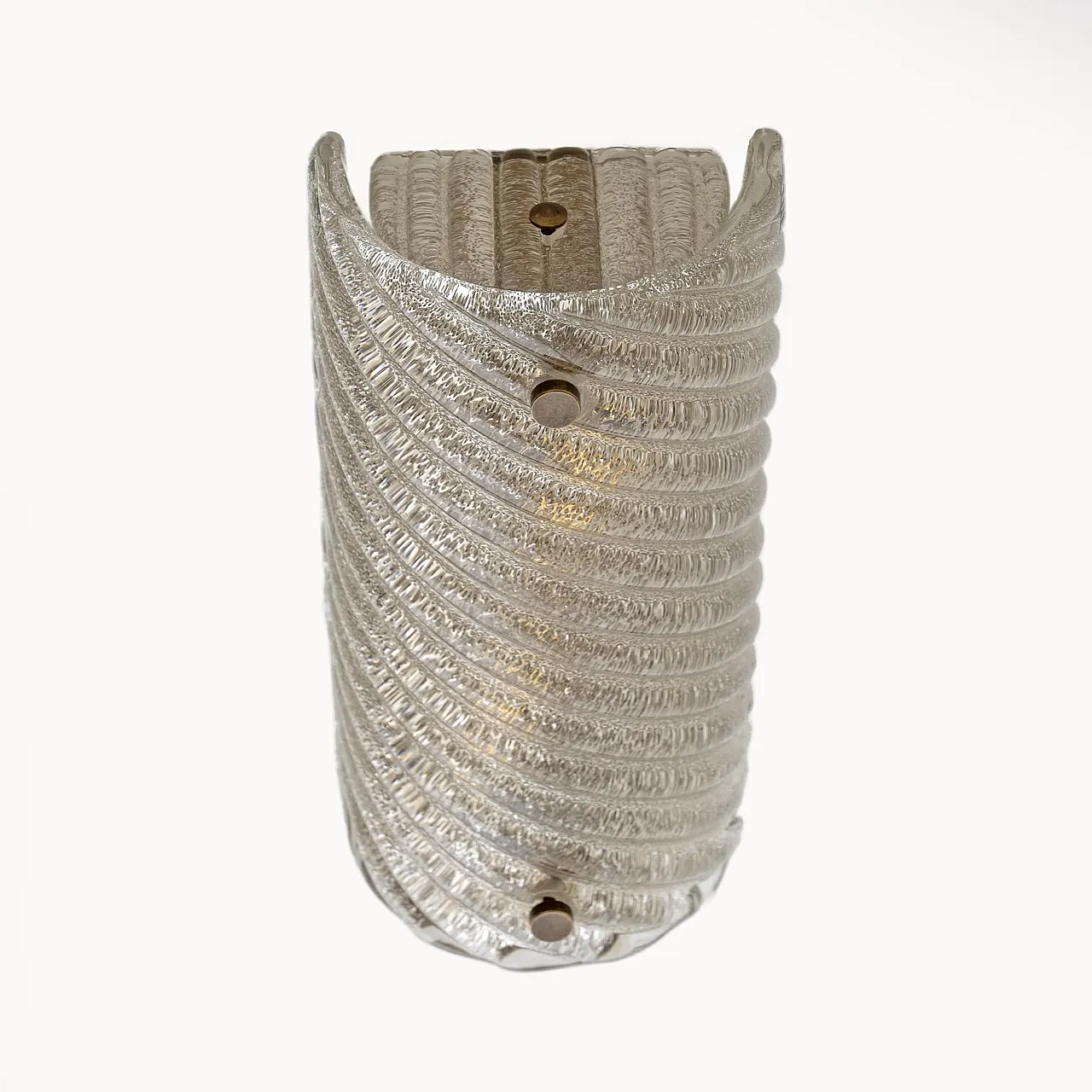 Pair of Murano glass lamps with smoked twist, 2000s 6