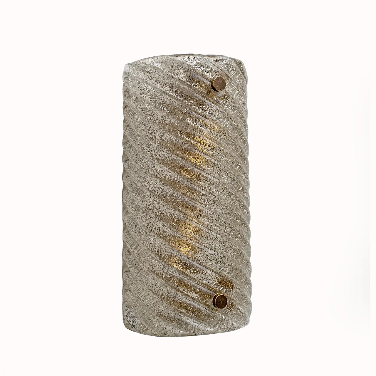 Pair of Murano glass lamps with smoked twist, 2000s 7