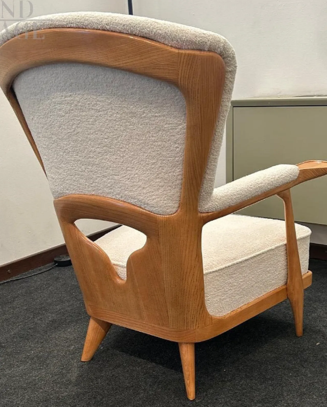 Pair of armchairs by Enrico Ciuti for F.lli Tagliabue, 1950s 2