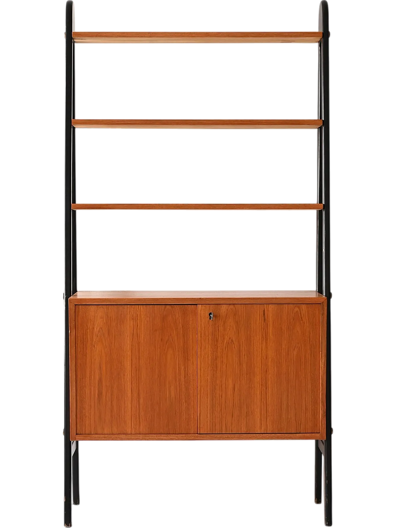 Libreria scandinava vintage in legno di teak 11