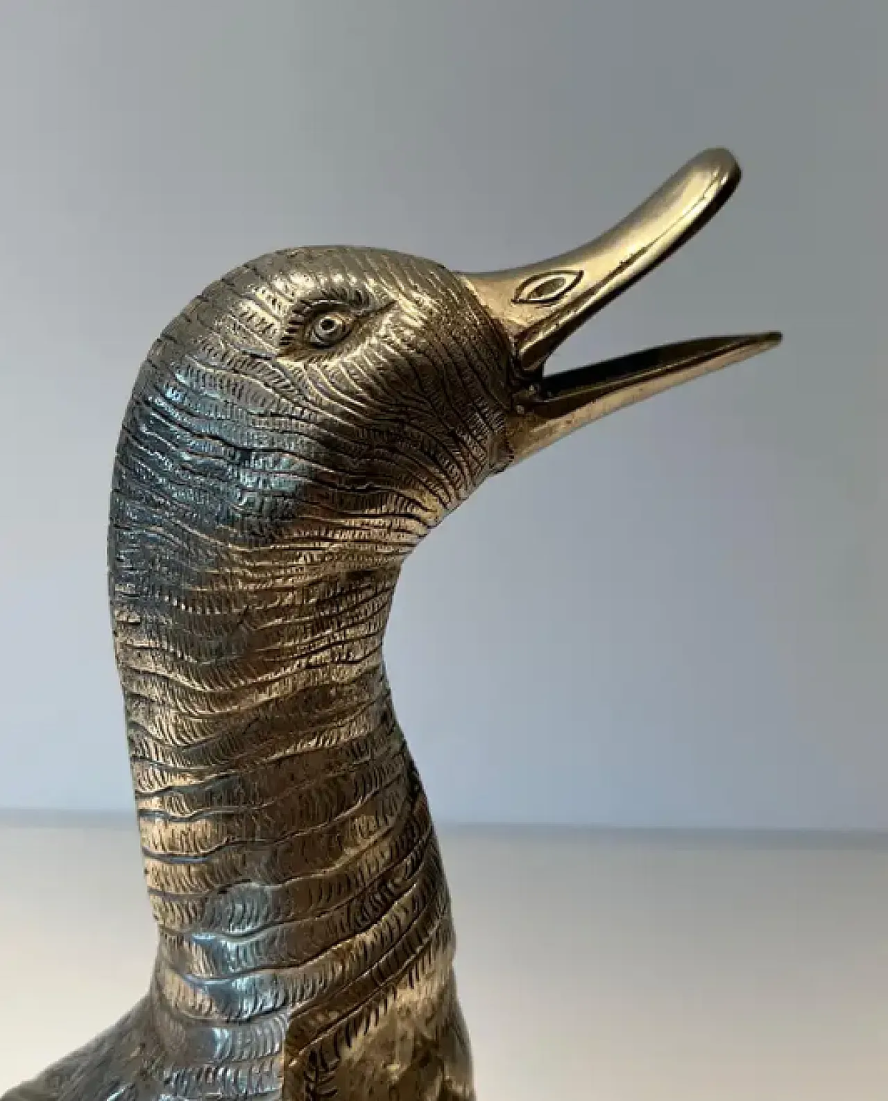 Edzard Salvadanaio Anatra Placcato Argento | Altezza 12 Cm | Antiossidante | Regalo Elegante Per Risparmiare