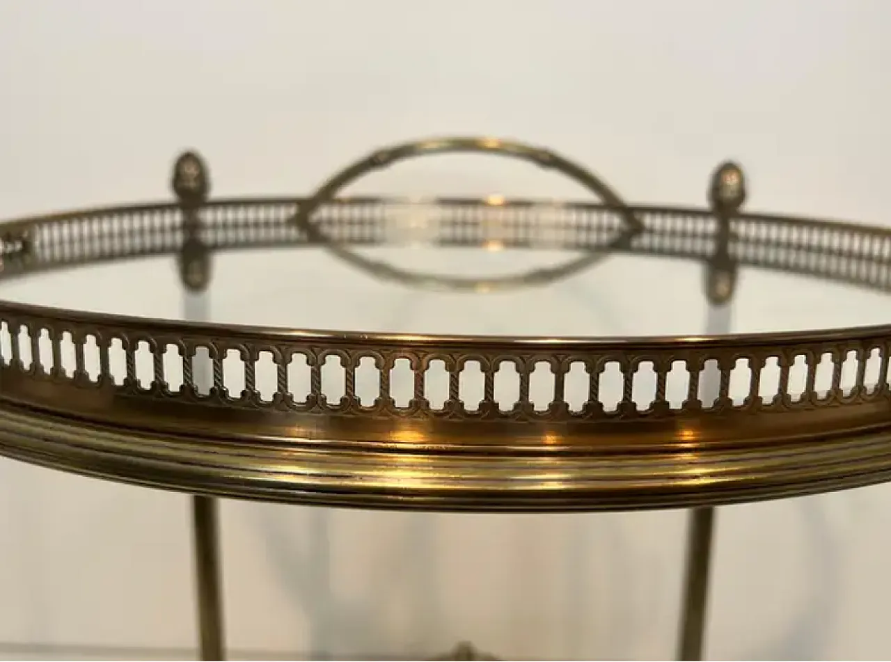 Coppia di carrelli in ottone argentato della Maison Bagués, anni '40 15