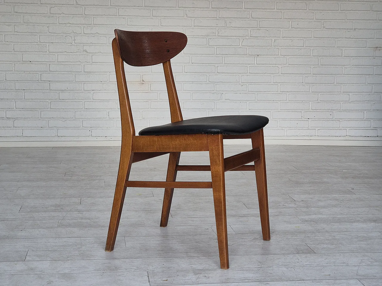 4 Danish dining chairs by Farstrup, bent teak wood, 1960s 3