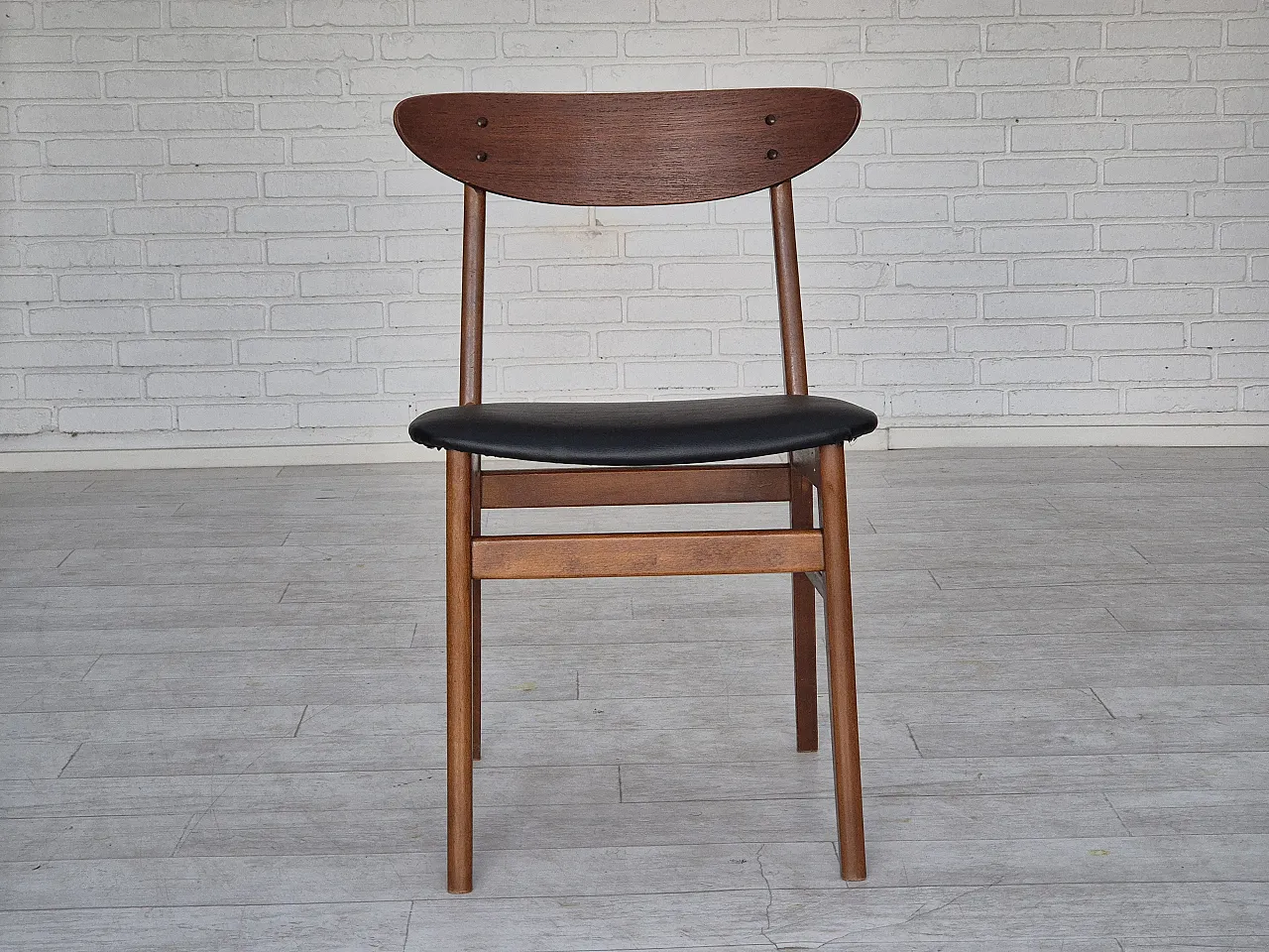 4 Danish dining chairs by Farstrup, bent teak wood, 1960s 6