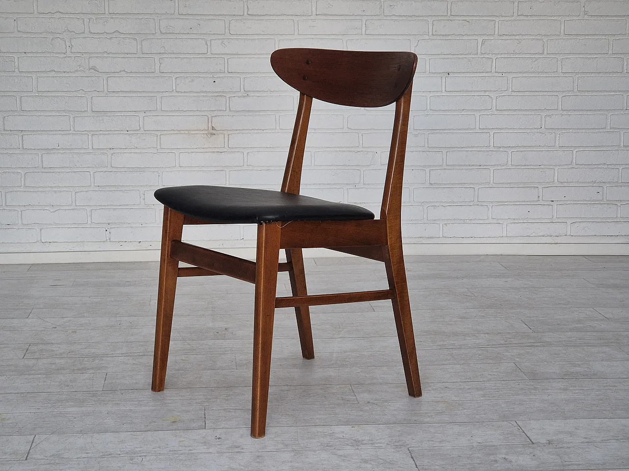 4 Danish dining chairs by Farstrup, bent teak wood, 1960s 8