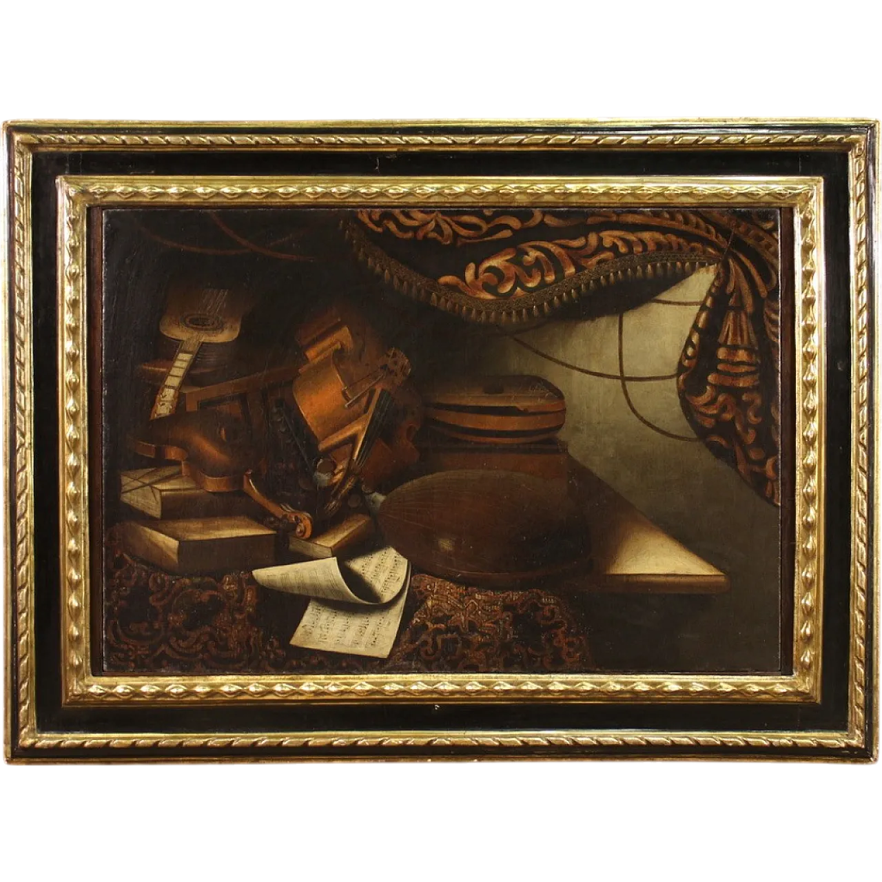 Natura morta con strumenti, dipinto di Scuola lombarda, ‘700 16