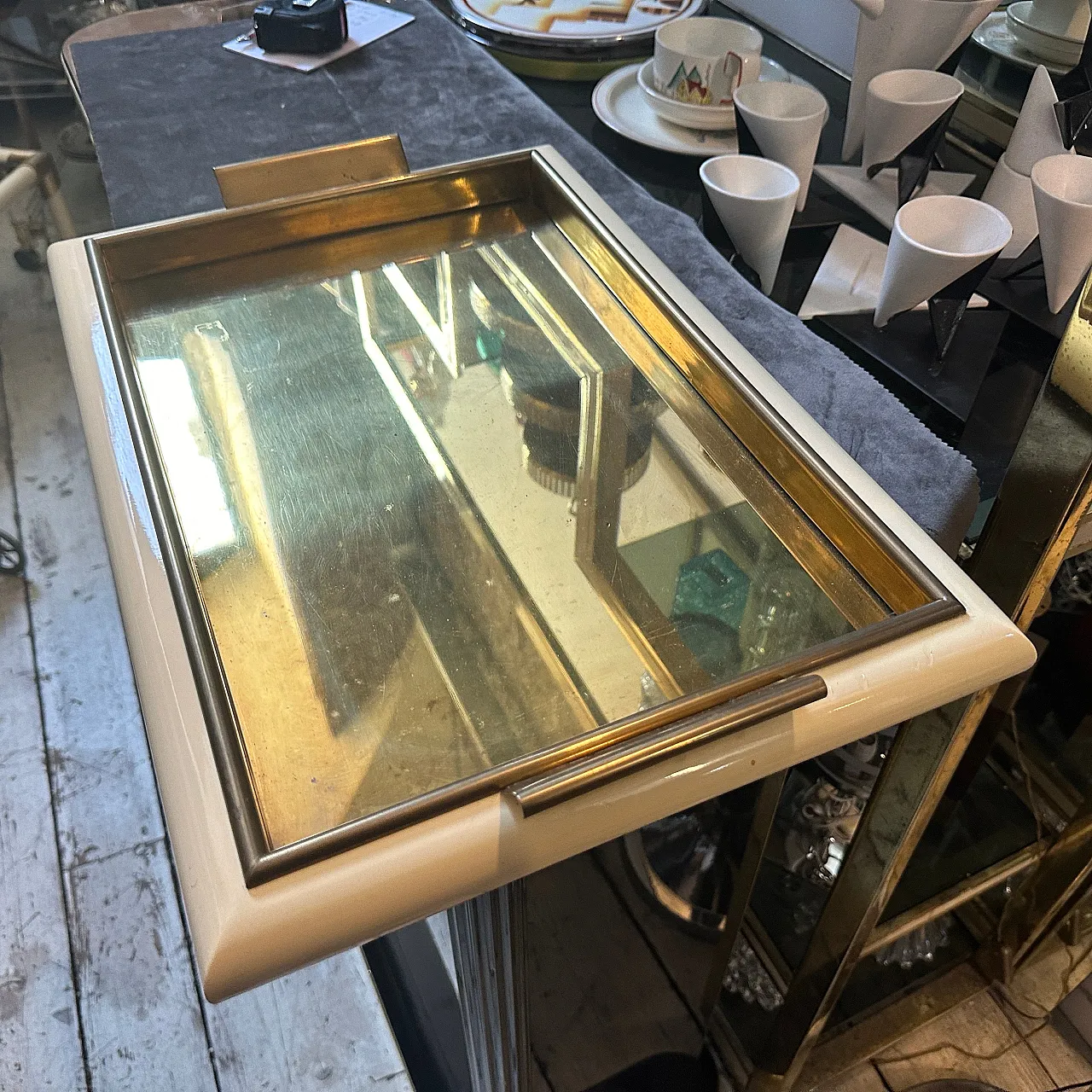 Modern rectangular serving tray by Tommaso Barbi, 1970s 2