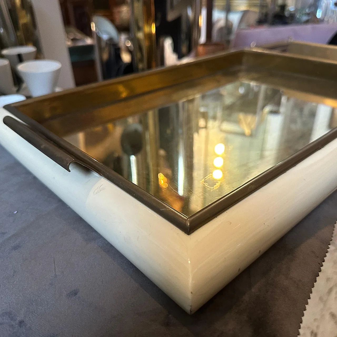 Modern rectangular serving tray by Tommaso Barbi, 1970s 3