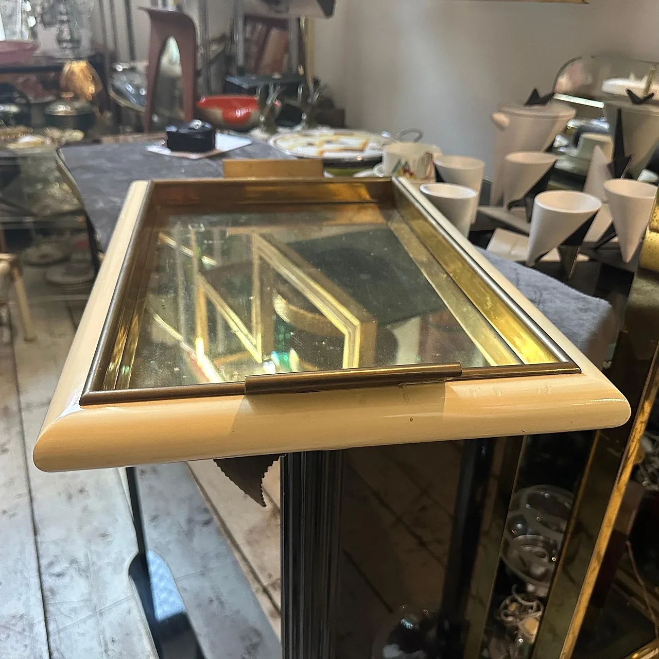 Modern rectangular serving tray by Tommaso Barbi, 1970s 7