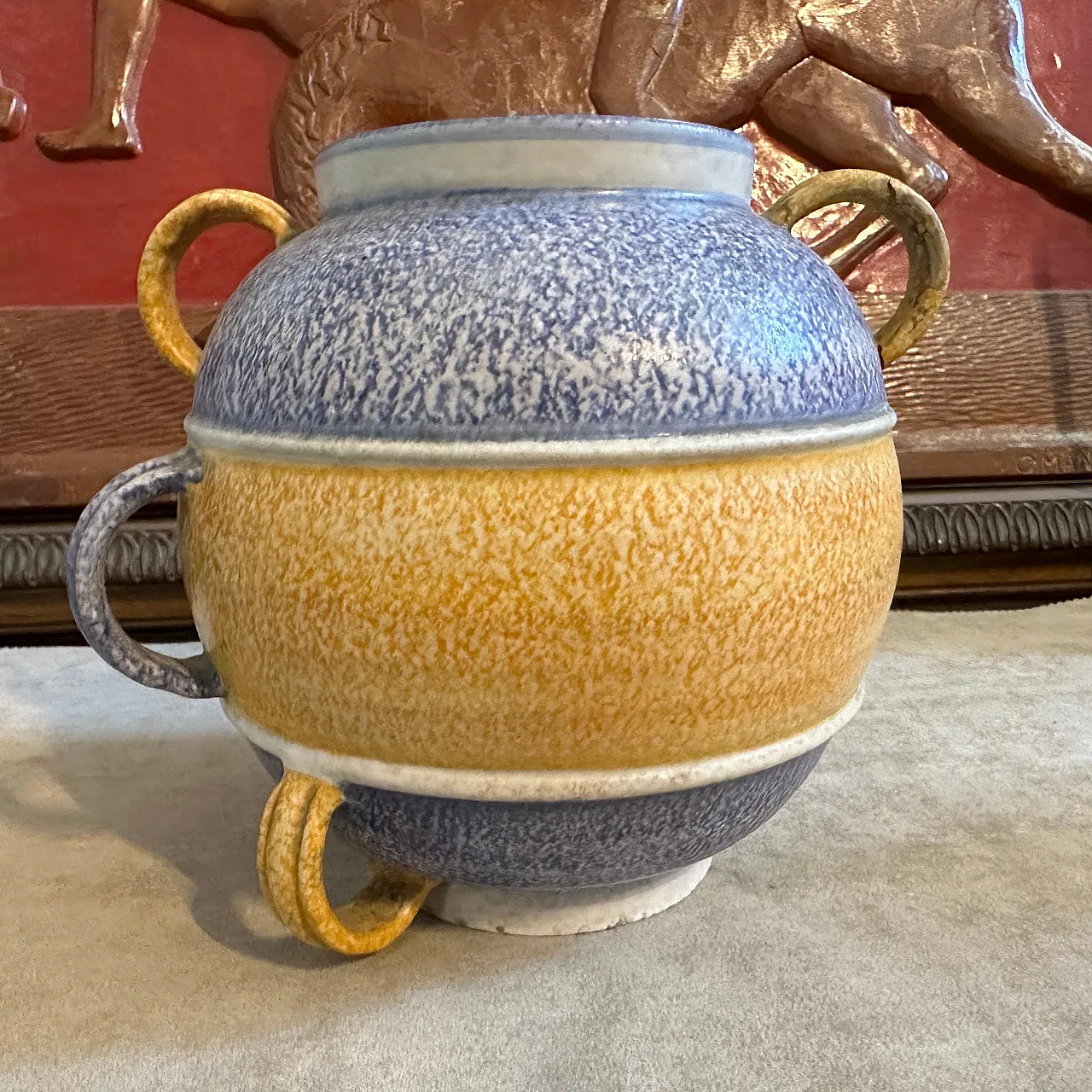 Polychrome ceramic vase, 1930s 8