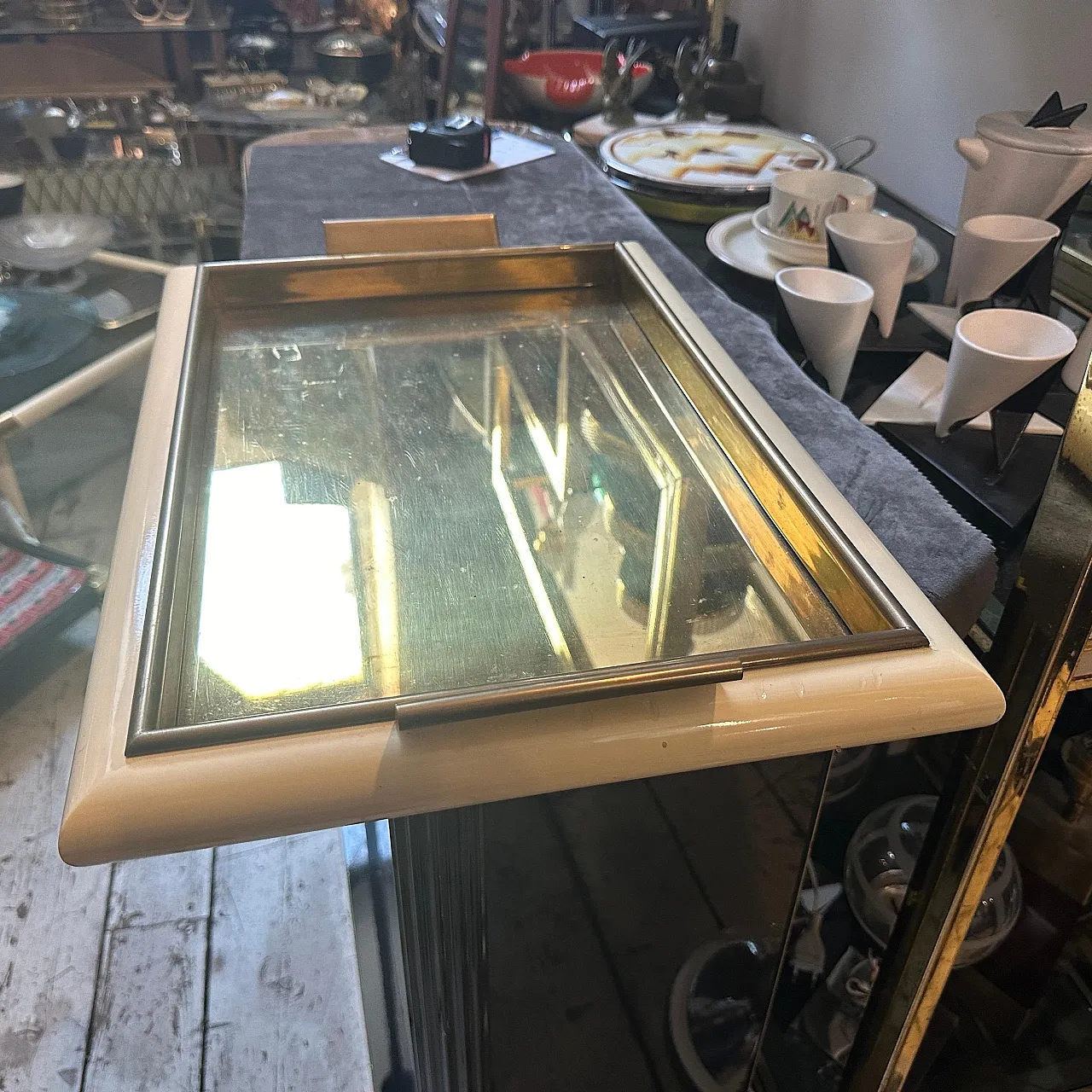 Modern rectangular serving tray by Tommaso Barbi, 1970s 11