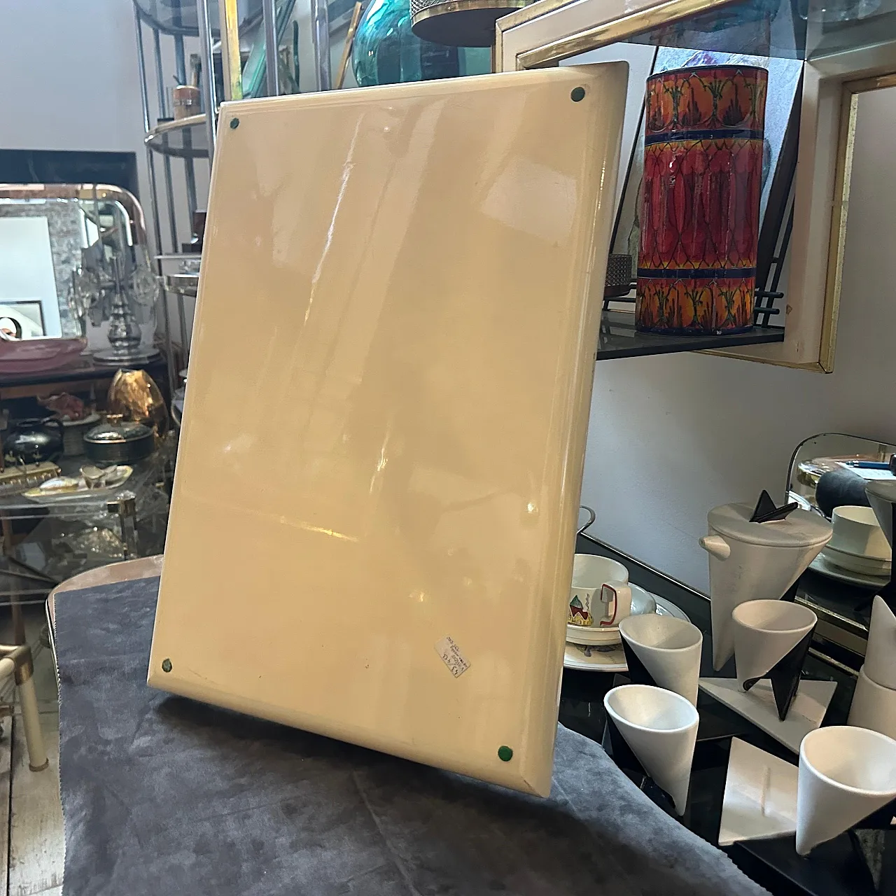 Modern rectangular serving tray by Tommaso Barbi, 1970s 12