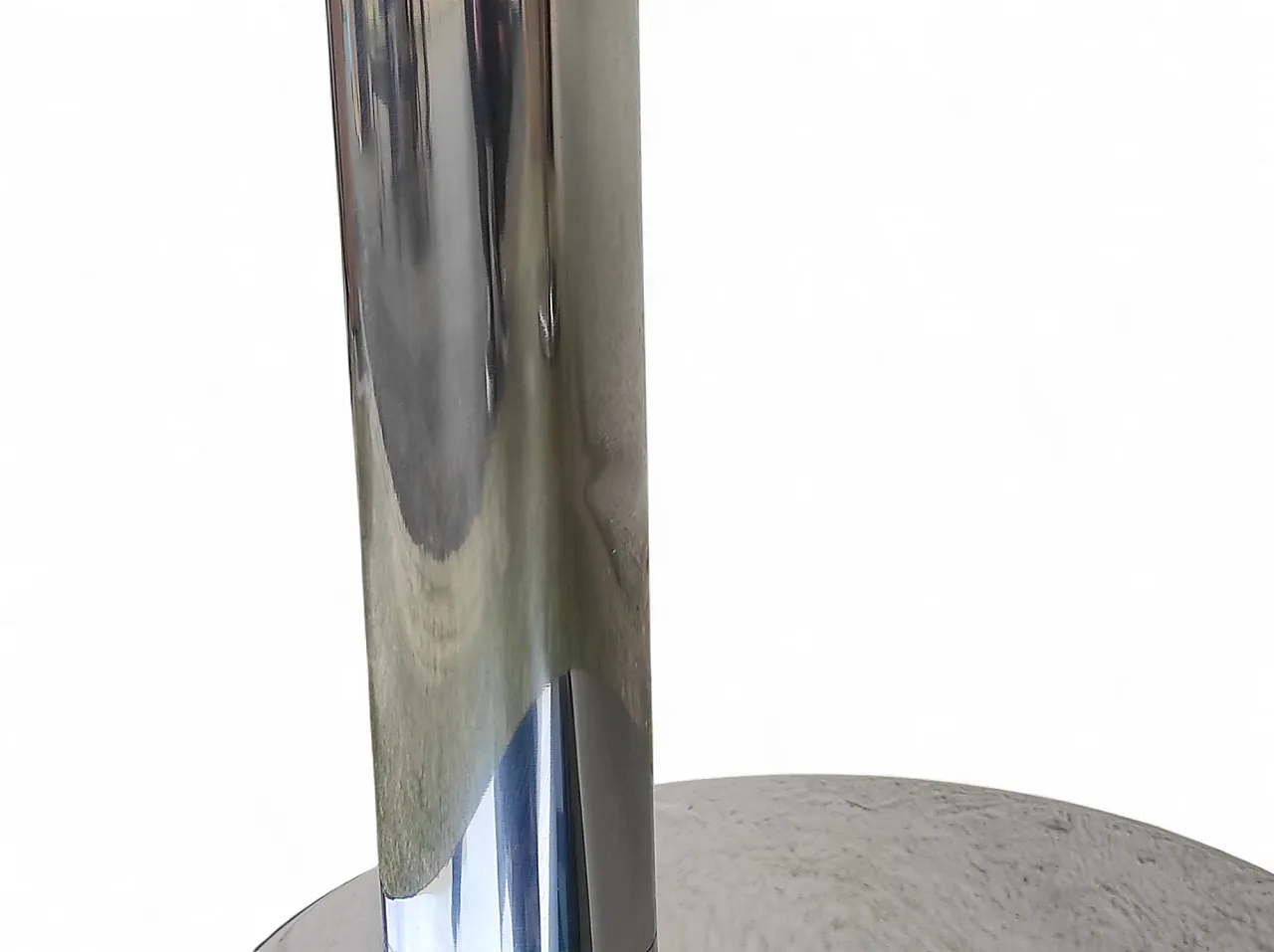 Consolle in vetro fumè, acciaio e placcatura in cromo, anni '70 10