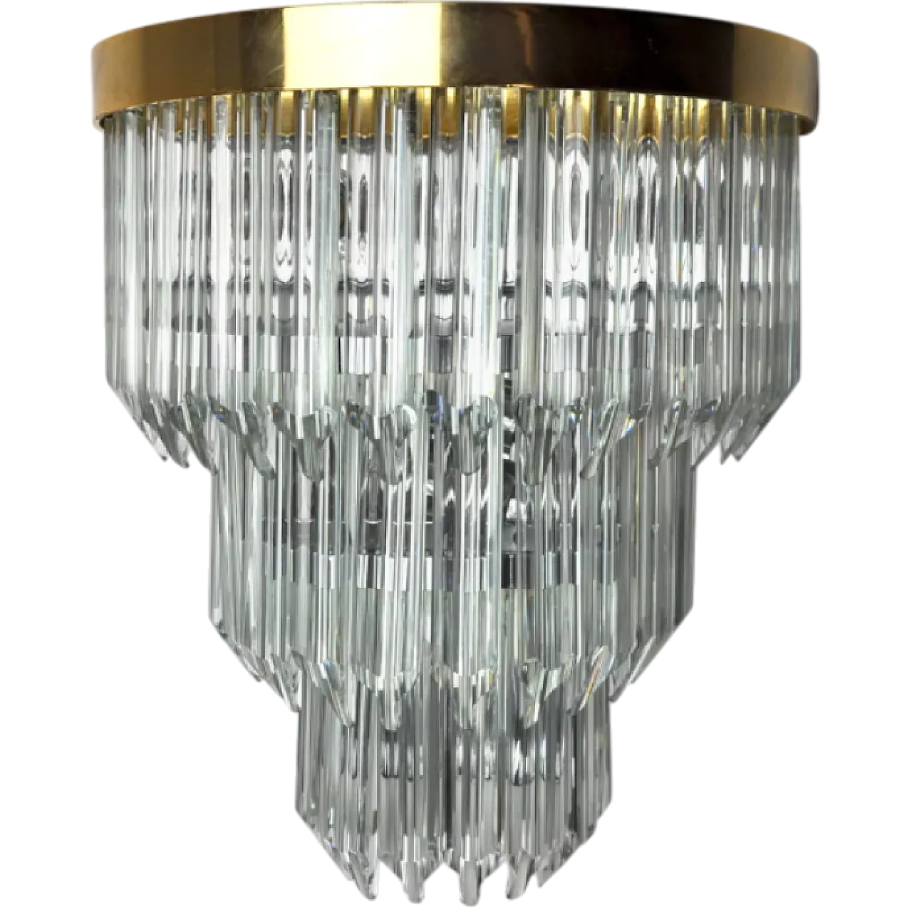 Single wall lamp in glass and metal by Venini, 1970s 9