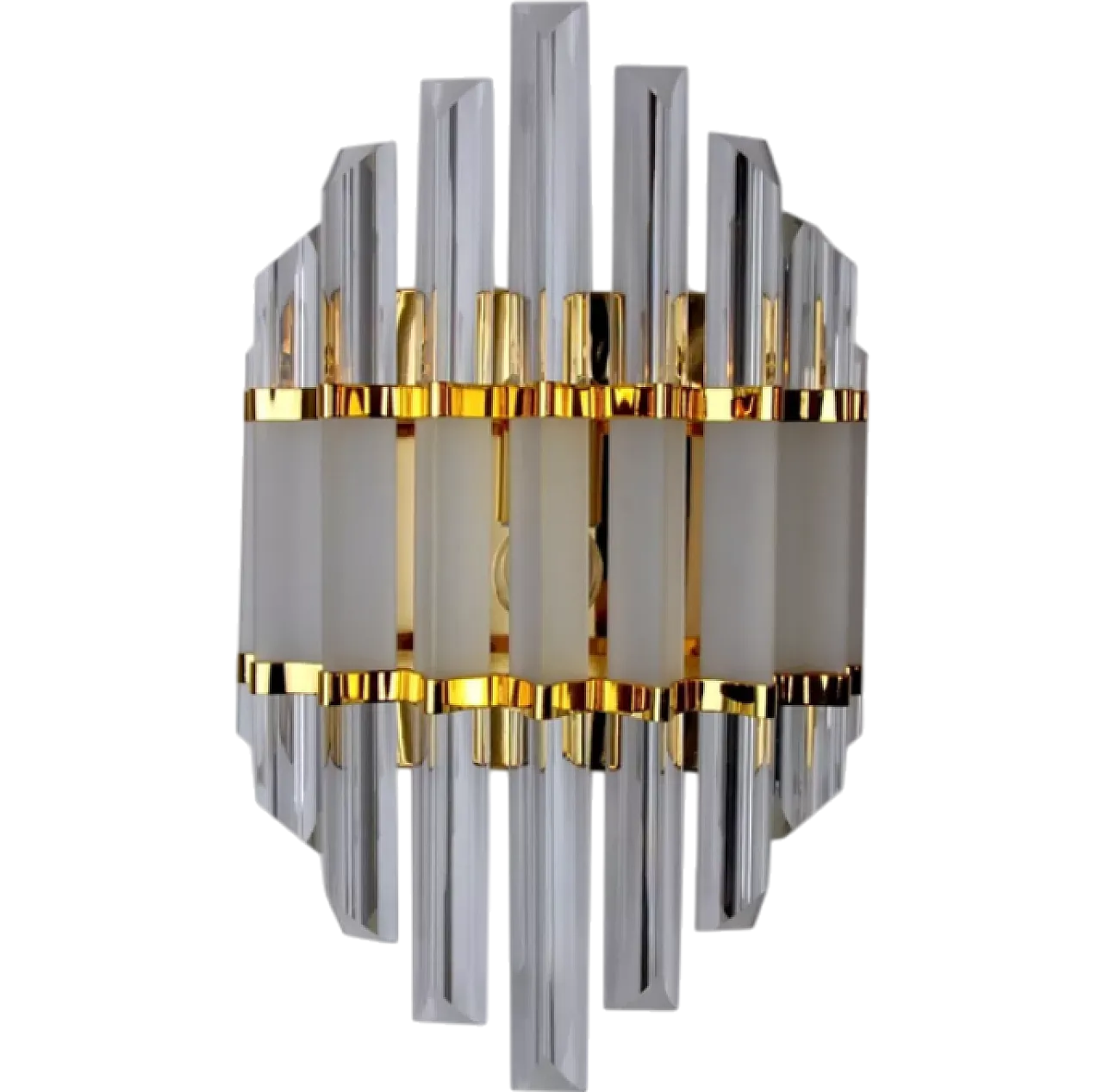 Venini wall lamp in glass and gilded metal, 1970s 8