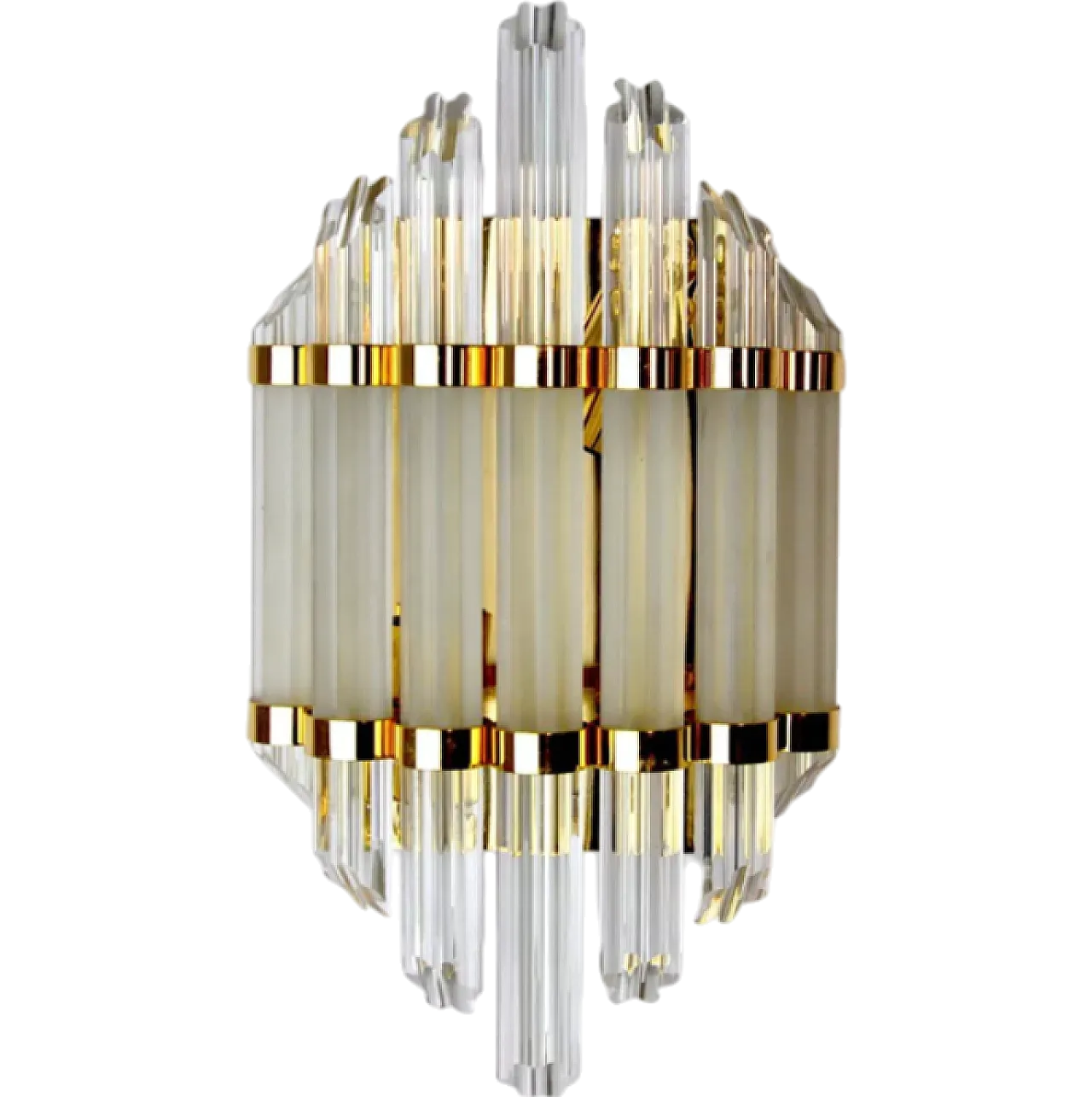 Venini single wall lamp in glass and gilded metal, 1970s 8