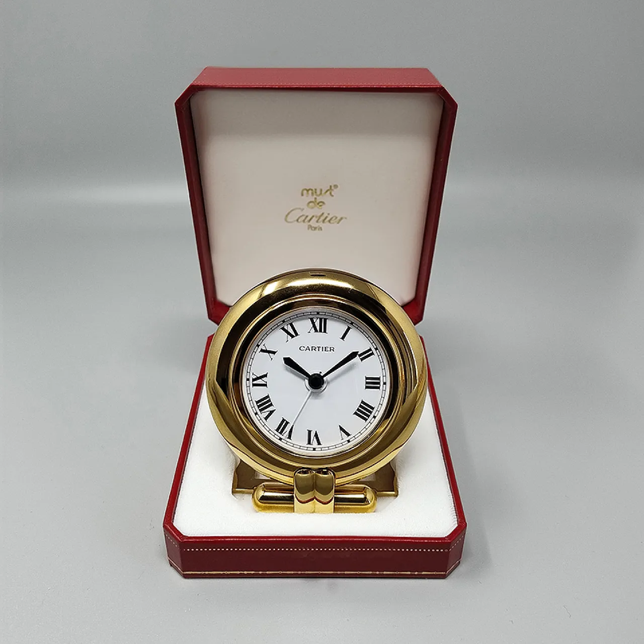 Alarm clock pendulette "Colisee" by Cartier, 1990s 6