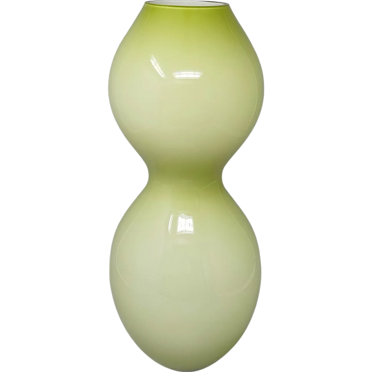 Vaso Space Age verde in vetro di Murano, anni '70 9
