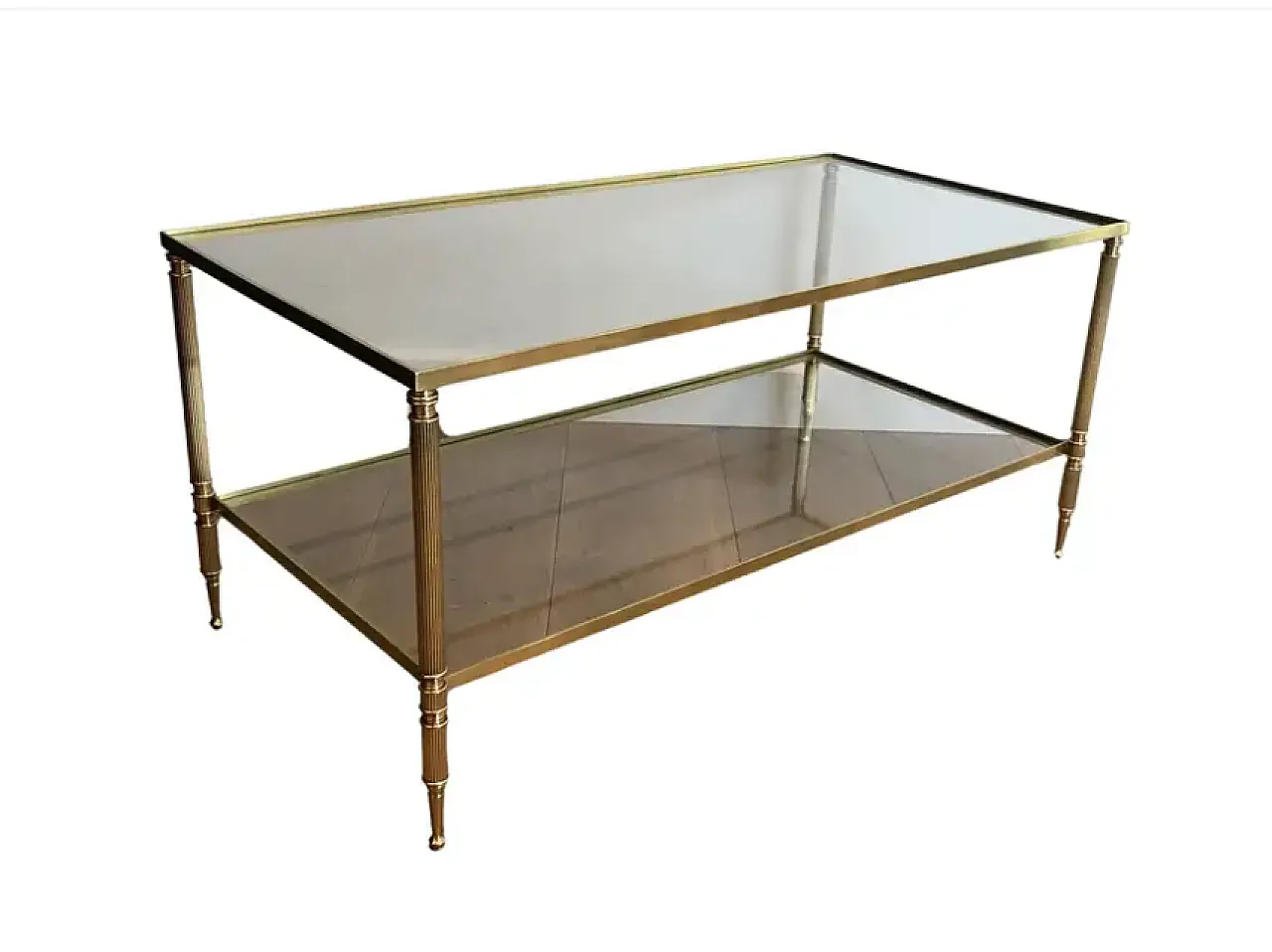 Brass coffee table in the style of the Maison Jansen, 1940s 1