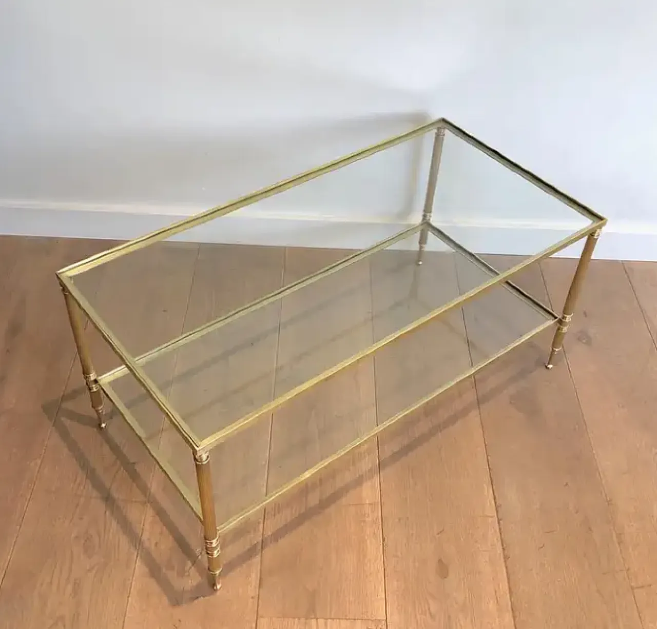 Brass coffee table in the style of the Maison Jansen, 1940s 4