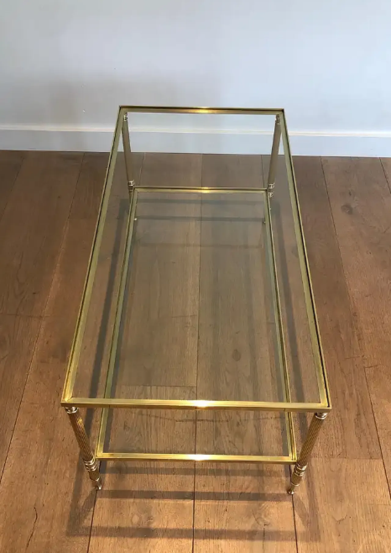 Brass coffee table in the style of the Maison Jansen, 1940s 5