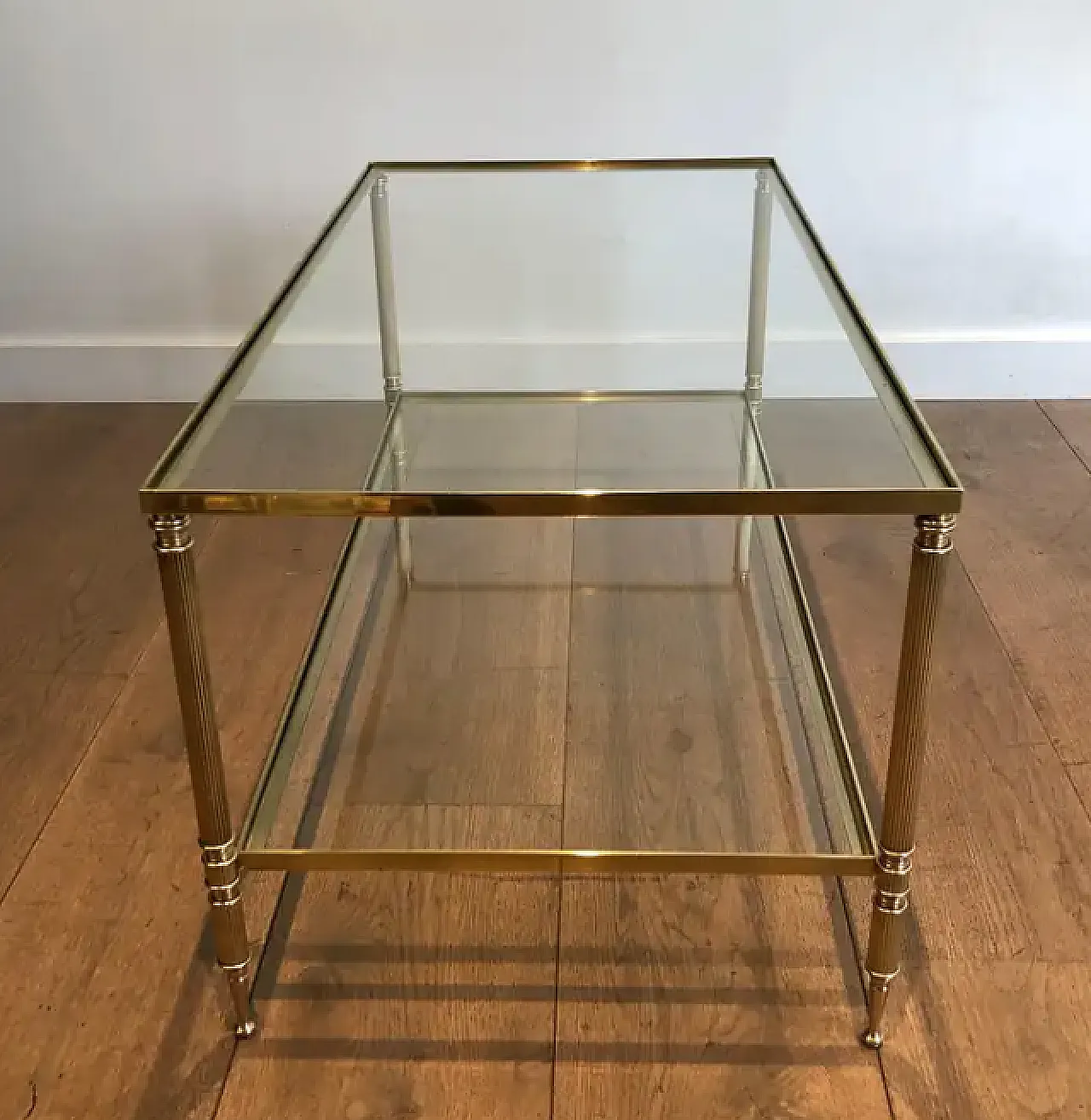 Brass coffee table in the style of the Maison Jansen, 1940s 6